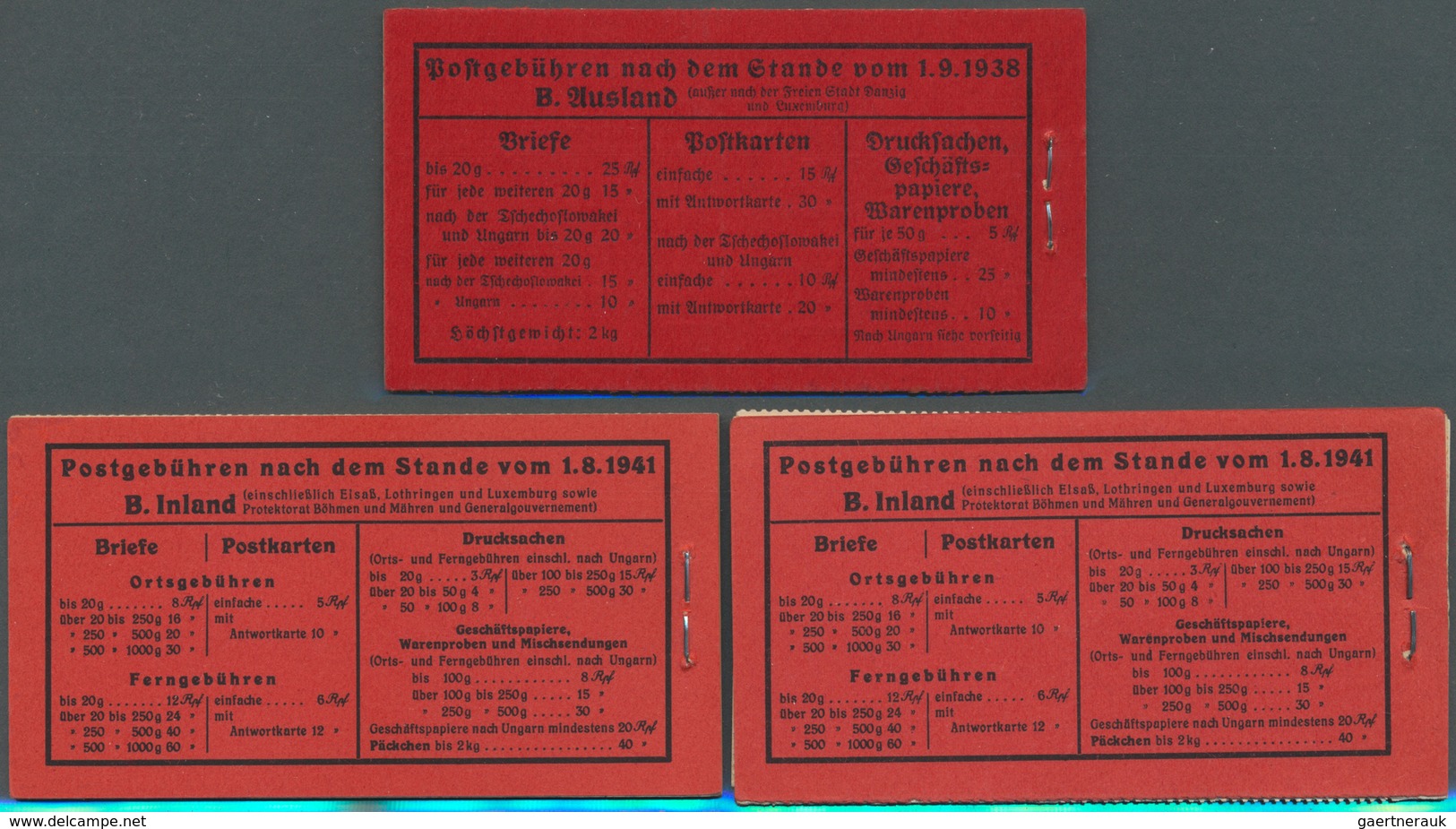 18232 Deutsches Reich - Markenheftchen: 1939, Hindenburg Markenheftchen, O Nr. 8, Dazu Hitler Markenheftch - Booklets