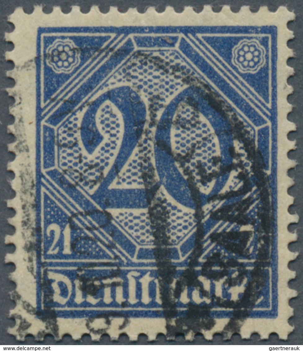 18258 Deutsches Reich - Dienstmarken: 1920, 20 Pfg. Preußischblau Sauber Und Zeitgerecht Gestempelt ''NAUMB - Officials