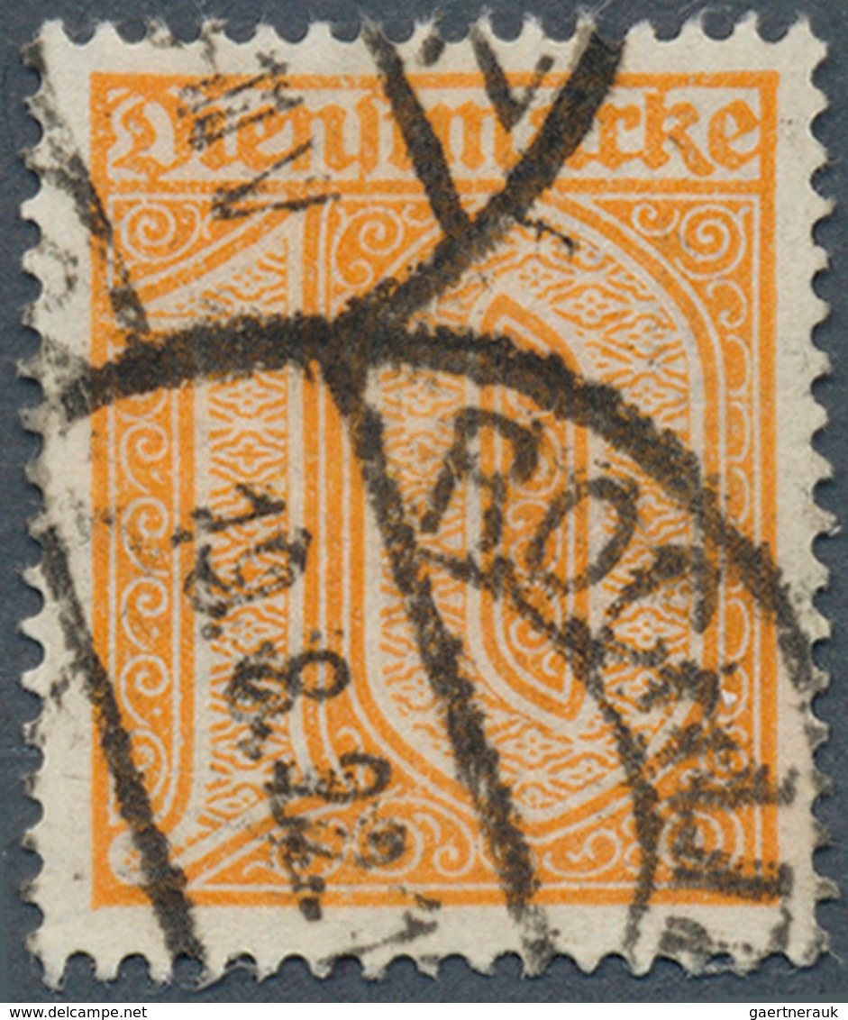 18261 Deutsches Reich - Dienstmarken: 1921, 10 Pf Orange Mit Klarem ''ROCHLITZ 19.8.22"'' In Sehr Guter Beda - Officials