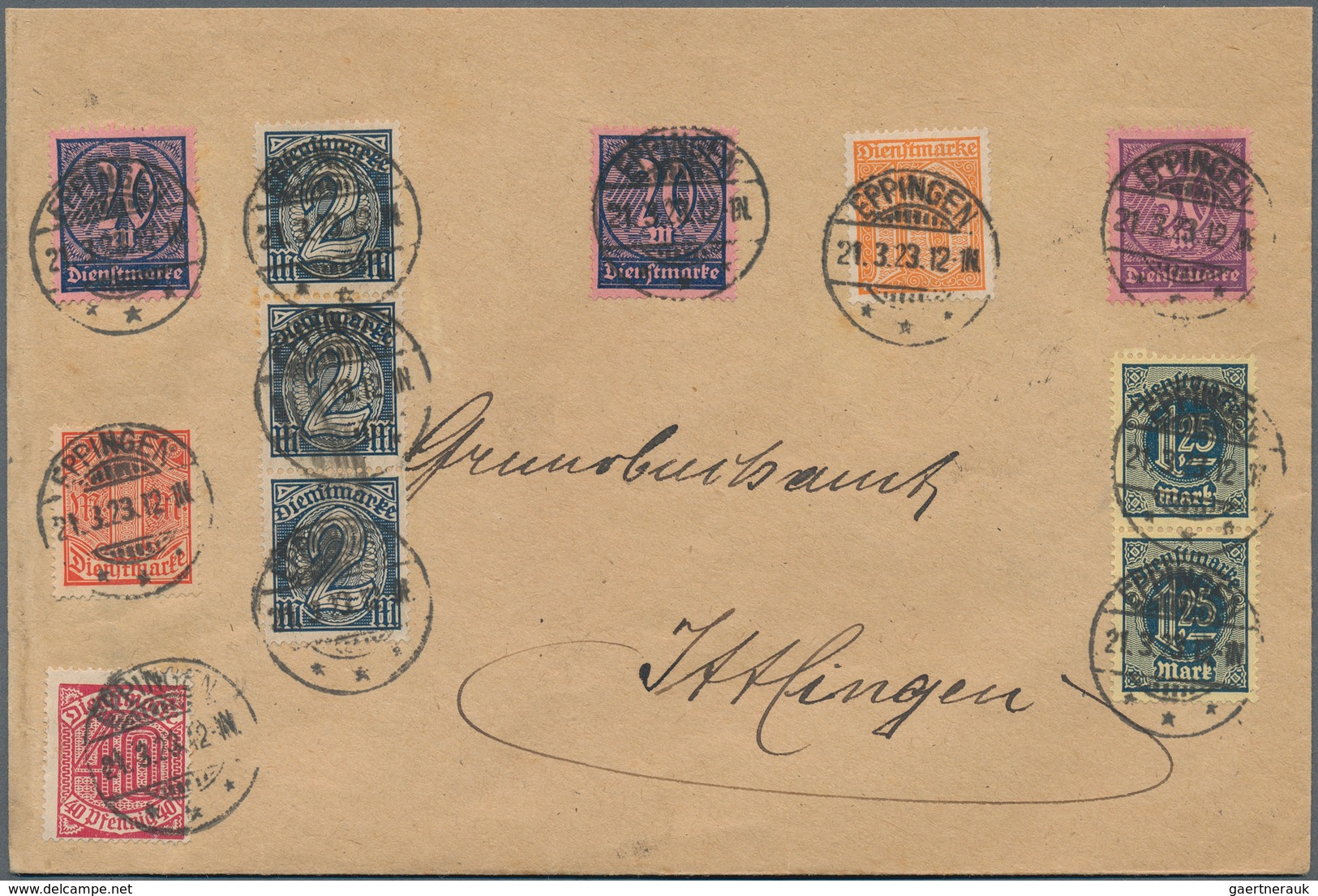 18262 Deutsches Reich - Dienstmarken: 1921, Dienstmarke 10 Pf In Neuer Farbe Orange Mit Anderen Dienstmark - Officials