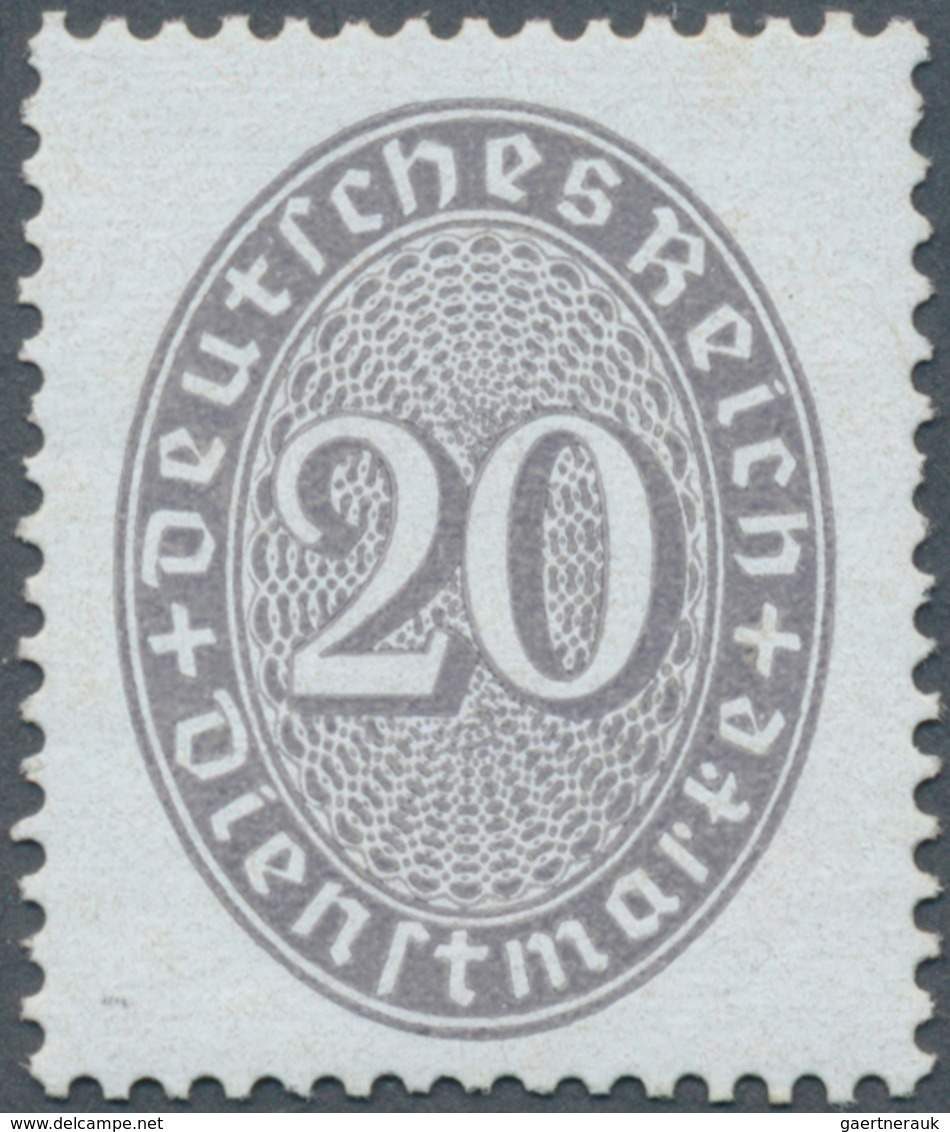 18270 Deutsches Reich - Dienstmarken: 1927 Strohhutmuster 20 Pf. Rötlichgrau Ungebraucht Mit LIEGENDEM WAS - Officials
