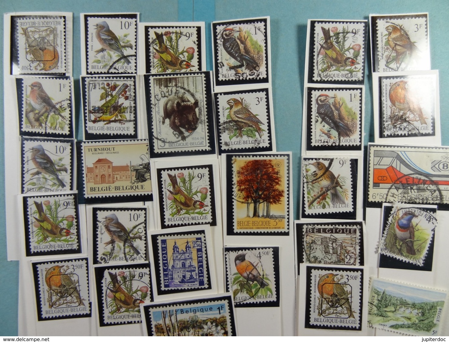 Lot d'environ 250 timbres de Belgique (tous scannés)