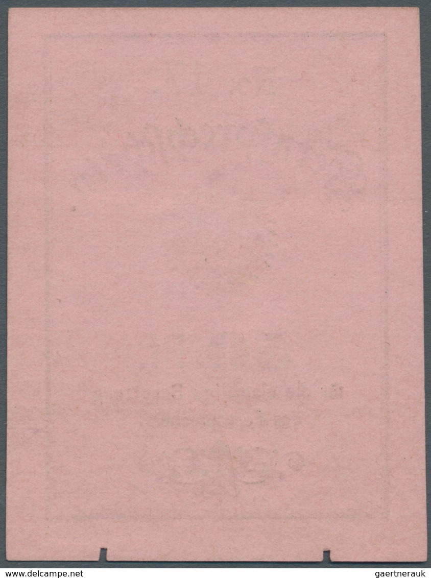 18329 Deutsches Reich - Ganzsachen: 1889, Deutsches Reich, Fernsprechschein 50 Pf. Schwarz Auf Rosa, No. 4 - Other & Unclassified