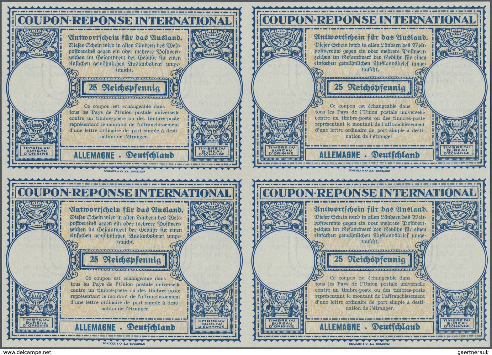 18330 Deutsches Reich - Ganzsachen: 1941, Juni. Internationaler Antwortschein "25 Reichspfennig" (London-M - Other & Unclassified