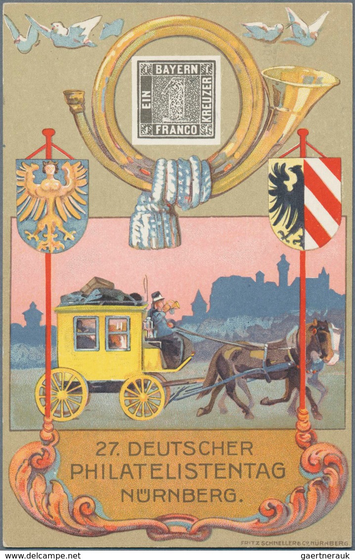 18337 Deutsches Reich - Privatganzsachen: 1921/1943, "27. Dt. Philat.-Tag Nürnberg 1921" SoStpl. Auf Ansic - Other & Unclassified