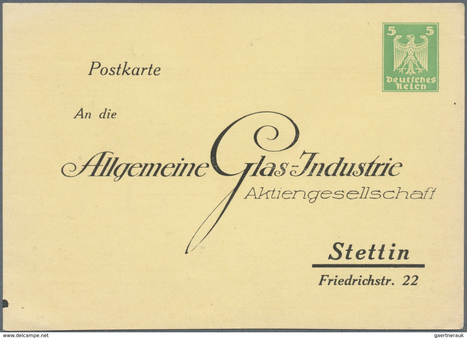 18340 Deutsches Reich - Privatganzsachen: 1925 (ca). Privat-Postkarte 5 Pf Reichsadler "An Die / Allgemein - Other & Unclassified