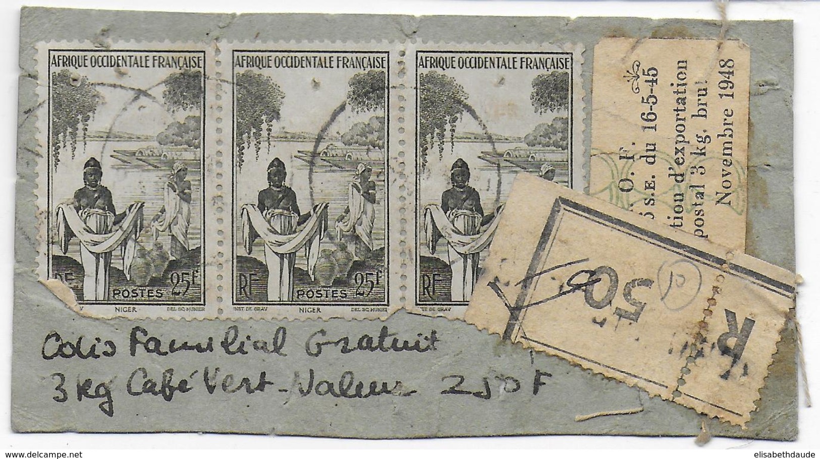 AOF - 1948 - ETIQUETTE De COLIS POSTAL RECOMMANDE De BOBO-DIOULASSO (HAUTE VOLTA) - Covers & Documents