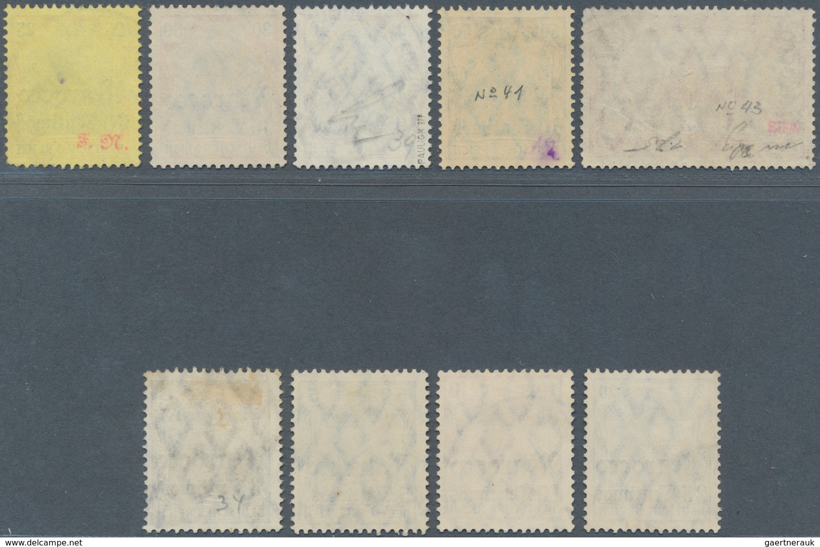 18483 Deutsche Post In Marokko: 1906. Lot Von 9 Gestempelten Werten, Dabei 1P 25C (runde Ecke) Und 50c. (M - Morocco (offices)