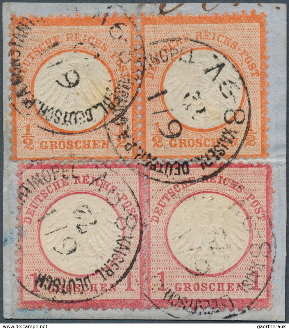 18497 Deutsche Post In Der Türkei - Vorläufer: 1872: Kleiner Schild 1/2 Und 1 Gr. JE IM PAAR Auf Sauberem - Turkey (offices)
