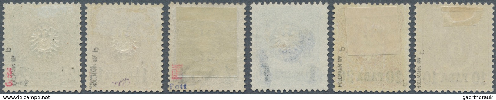 18504 Deutsche Post In Der Türkei: 1884, Freimarken Mit Aufdruck 10 PA -2 1/2 Pia Als Ungebrauchter Satz M - Deutsche Post In Der Türkei