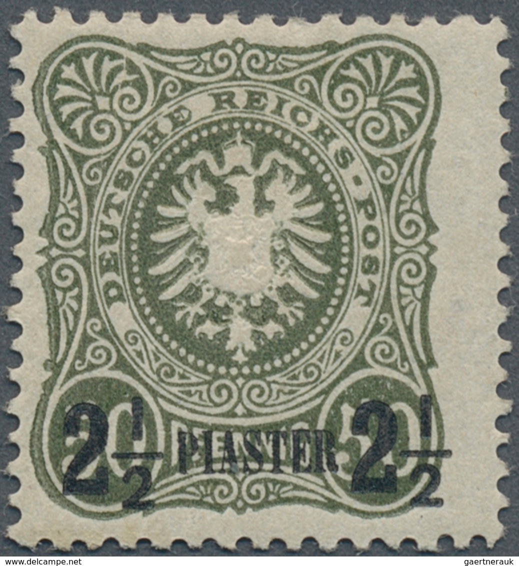 18508 Deutsche Post In Der Türkei: 1884: 2 1/2 Piaster, Adler/Pfennig, Breite Marke, Sehr Selten, Signiert - Deutsche Post In Der Türkei