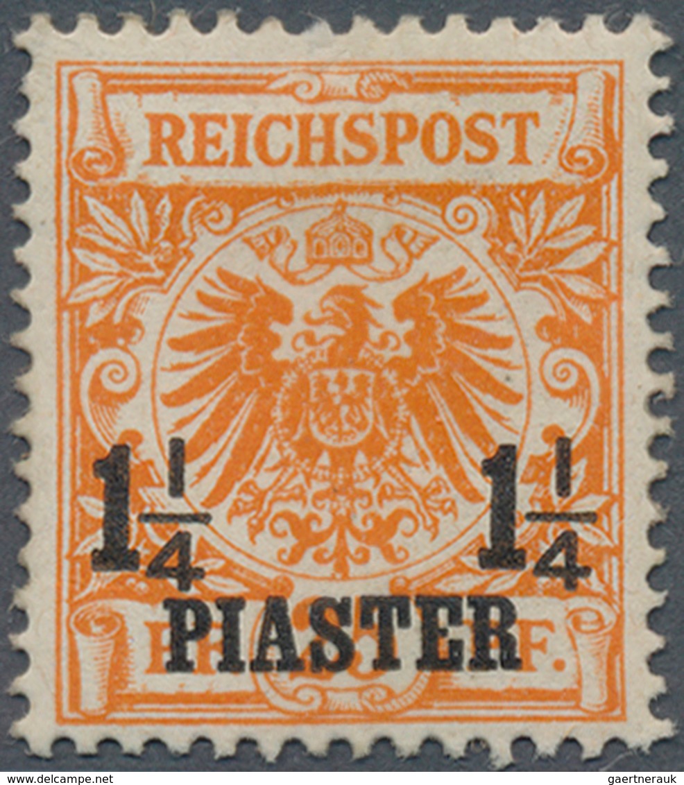 18518 Deutsche Post In Der Türkei: 1890, 1¼ Piaster Auf 25 Pfg. Dunkelorange. Die Marke Ist Farbfrisch, Gu - Deutsche Post In Der Türkei