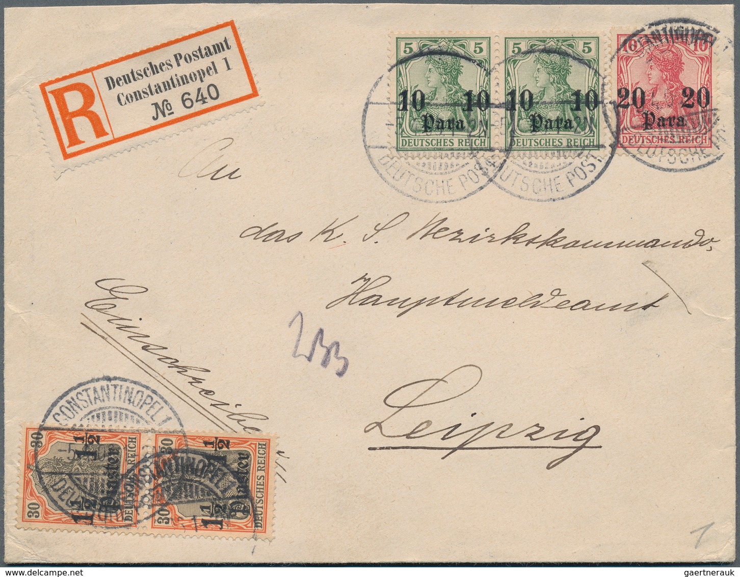 18525 Deutsche Post In Der Türkei: 1905, 10 Pa. Bis 15 Pia Aufdruck Auf Deutsches Reich O. WZ Als Sauber U - Deutsche Post In Der Türkei