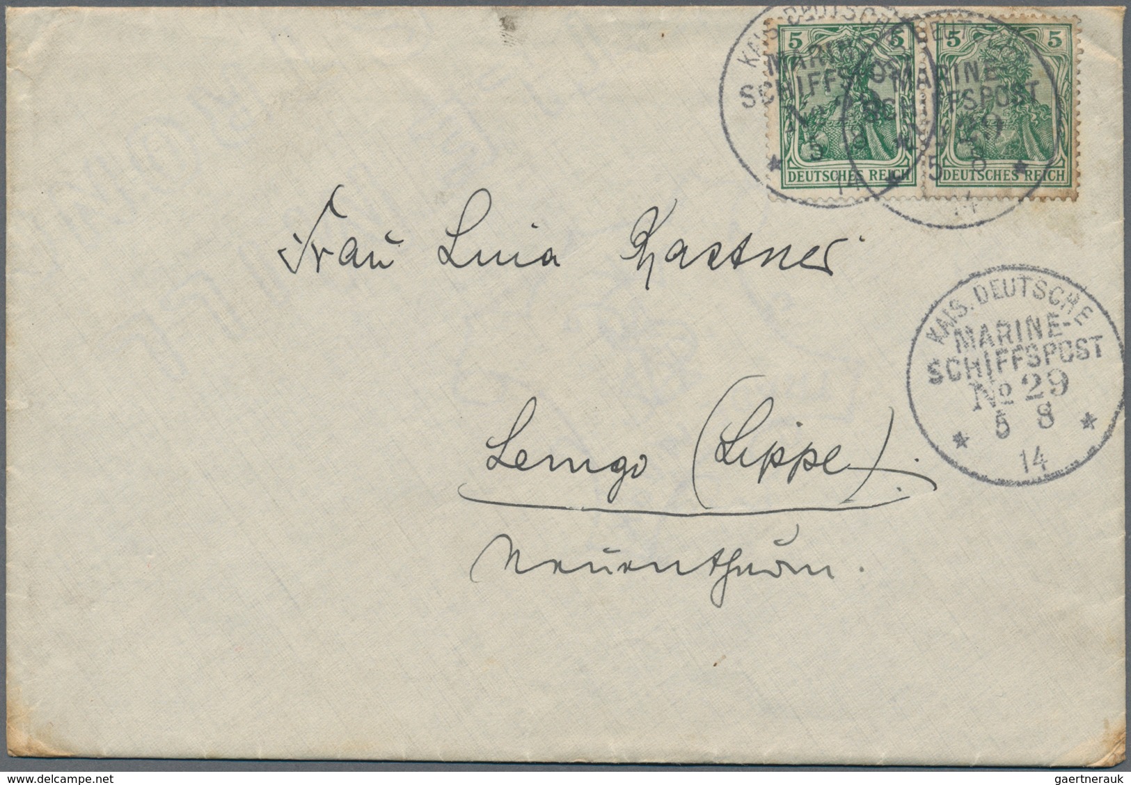 18537 Deutsche Post In Der Türkei: 1914, Partie Mit 4 Bedarfsbriefen Aus Einer Korrespondenz, Jeder Brief - Turkey (offices)