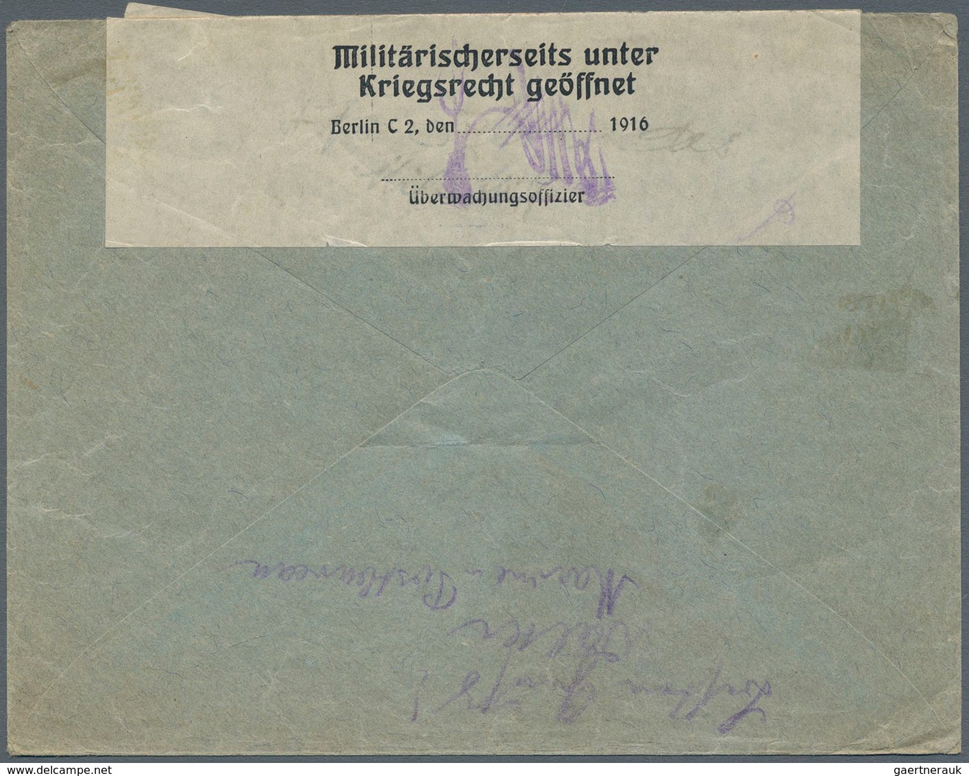 18557 Deutsche Post In Der Türkei - Stempel: 1916, "MIL.MISS.KONSTANTINOPEL" Klarer Abschlag Vom 6.10.16 A - Deutsche Post In Der Türkei