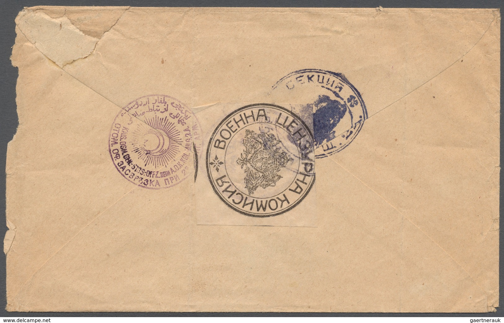 18565 Deutsche Post In Der Türkei - Besonderheiten: EVACUATION COMMISSION. 1916(ca) Stampless Cover To "Mo - Turkey (offices)