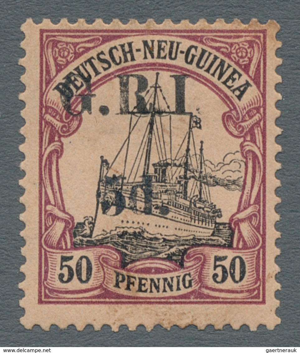 18575 Deutsch-Neuguinea - Britische Besetzung: 1914, 5d On 50 Pfg, Narrow Setting, 5 Pence Auf 50 Pfg Enge - German New Guinea