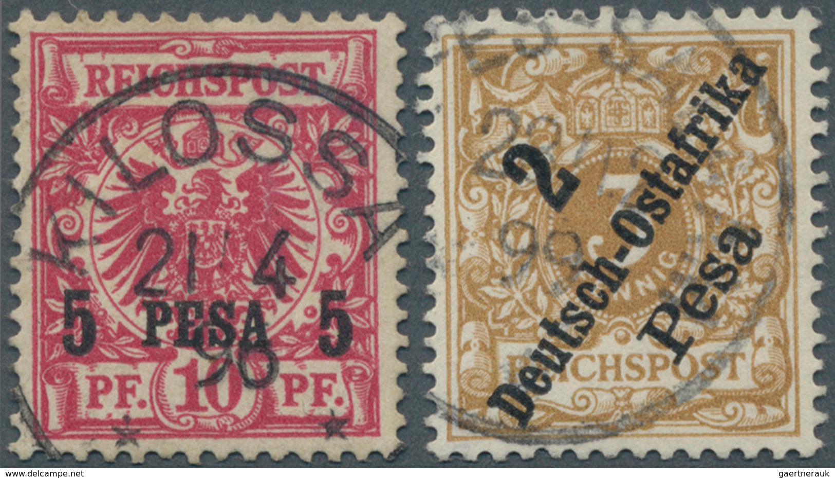 18583 Deutsch-Ostafrika: 1895/1898, Freimarken Mit Aufdruck, 5 P Auf 10 Pf Rotkarmin Mit Klarer Entwertung - Deutsch-Ostafrika