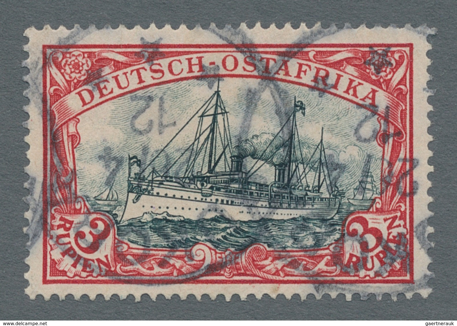 18589 Deutsch-Ostafrika: 1901, Höchstwert Der Kaiseryacht-Ausgabe Ohne Wz Mit Auf Dieser Marke Besserem St - Deutsch-Ostafrika