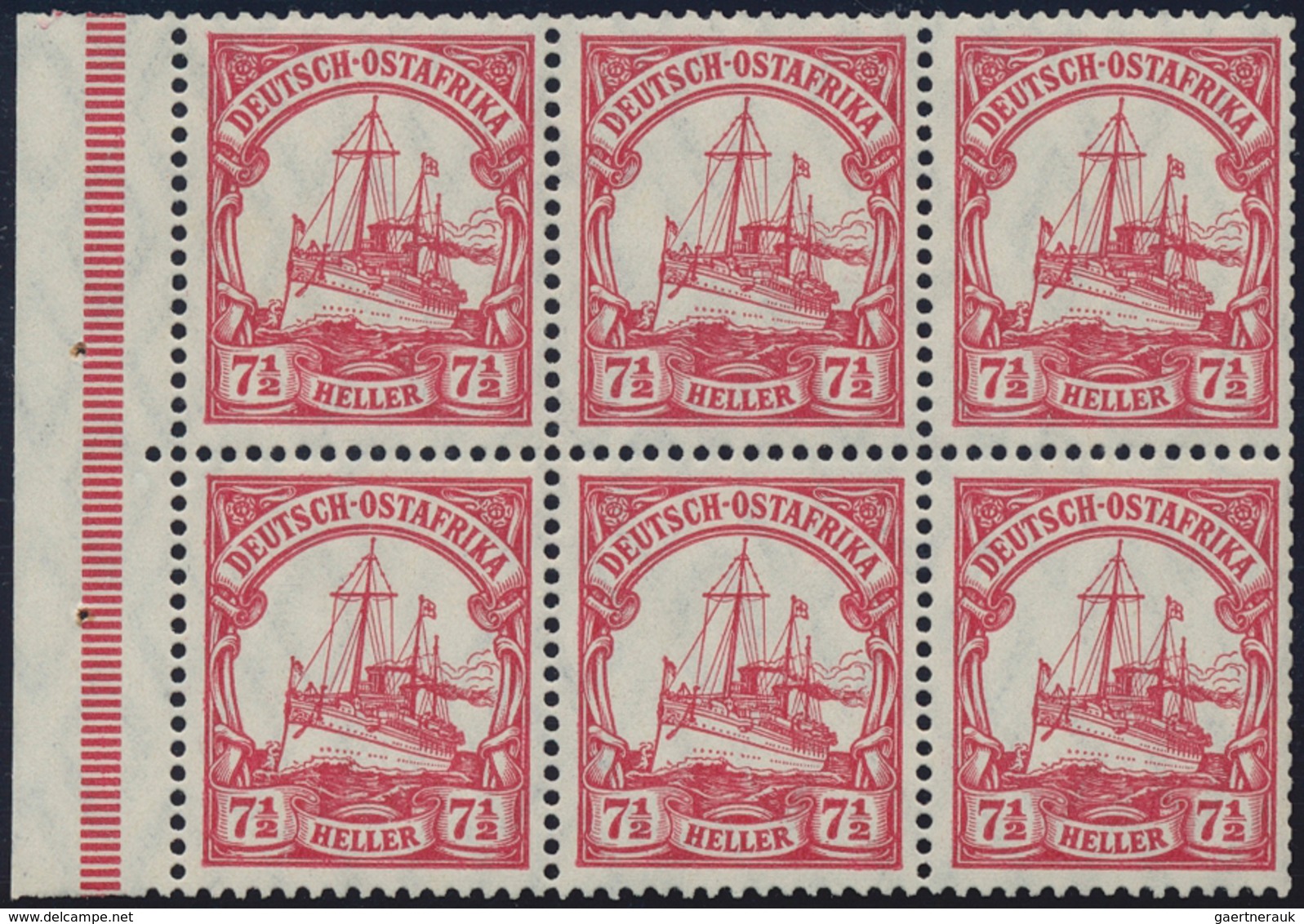 18599 Deutsch-Ostafrika - Markenheftchen: 1913, 1 R.60 H. Kaiseryacht-Markenheftchen Heftchenblätter: Nr. - German East Africa