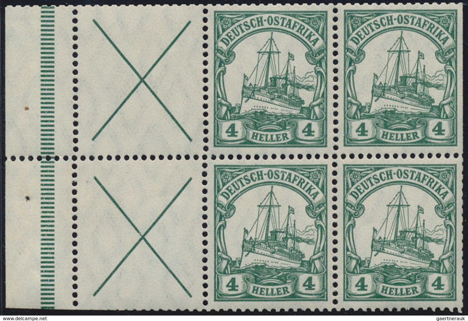 18599 Deutsch-Ostafrika - Markenheftchen: 1913, 1 R.60 H. Kaiseryacht-Markenheftchen Heftchenblätter: Nr.