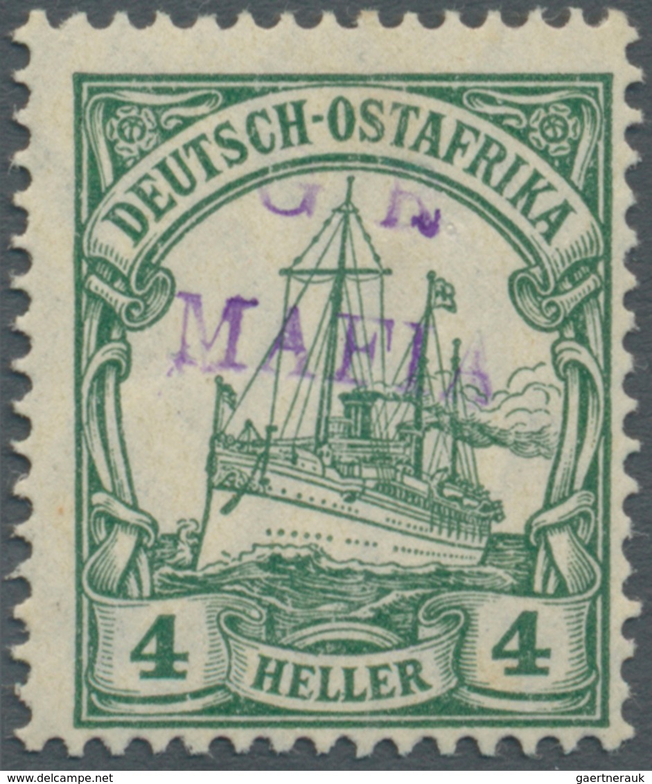 18600 Deutsch-Ostafrika - Britische Besetzung (Mafia): 1915, 4 H. Kaiseryacht Mit Schwärzlichviolettem Han - German East Africa