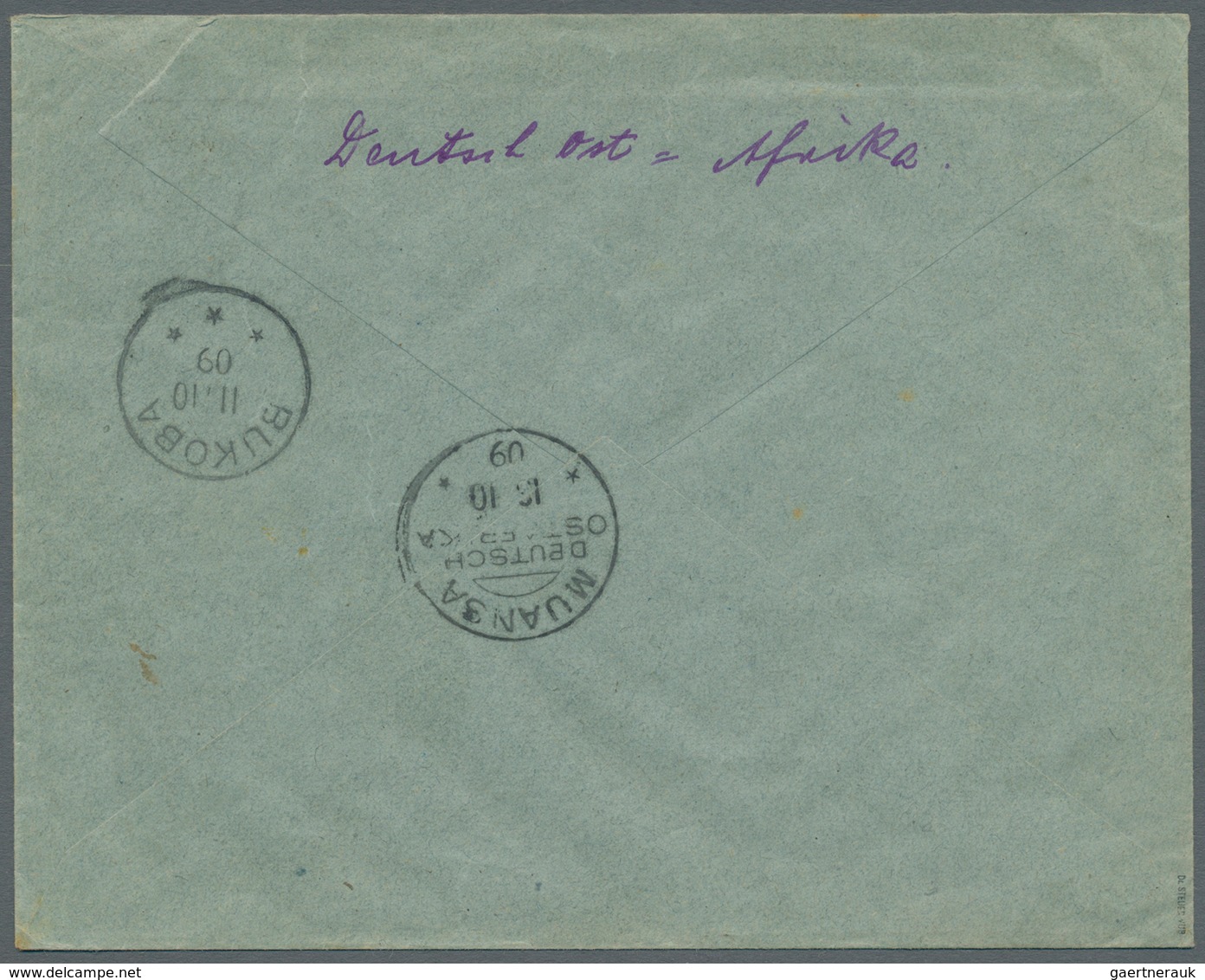 18609 Deutsch-Ostafrika - Stempel: "RUANDA DEUTSCH-OSTAFRIKA" Auf Brief Mit 7 1/2 H Vom 1.10.1909 Und Abs. - German East Africa