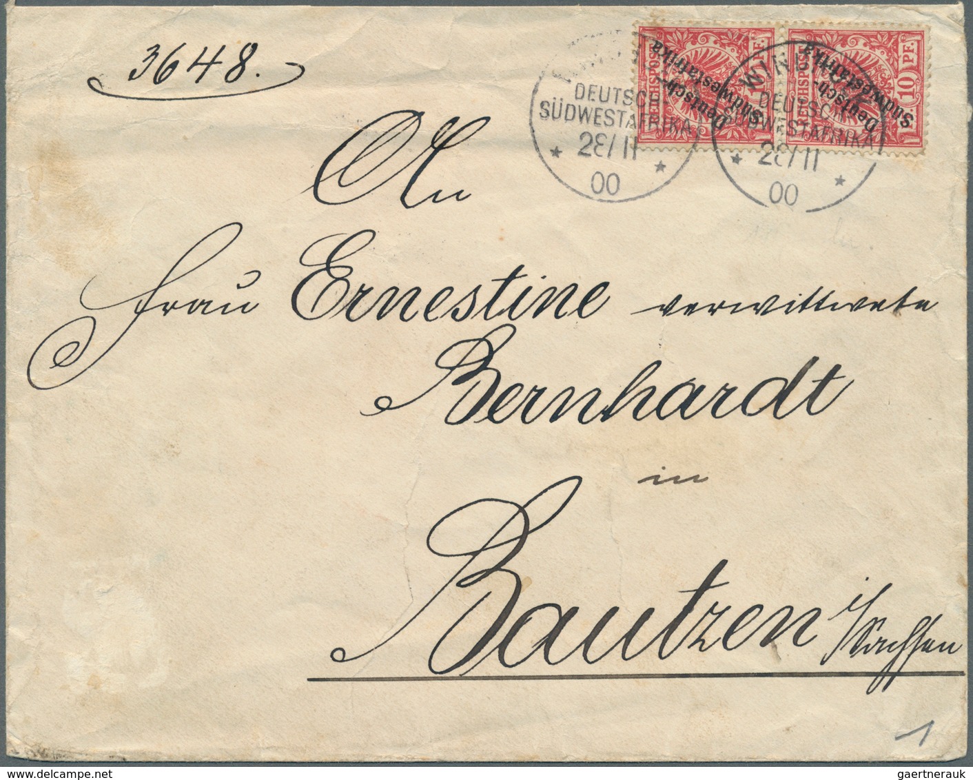 18621 Deutsch-Südwestafrika: 1898, 3 Pfg. Hellockerbraun Bis 20 Pfg. "Deutsch-Südwestafrika" Und 50 Pfg. Z - German South West Africa