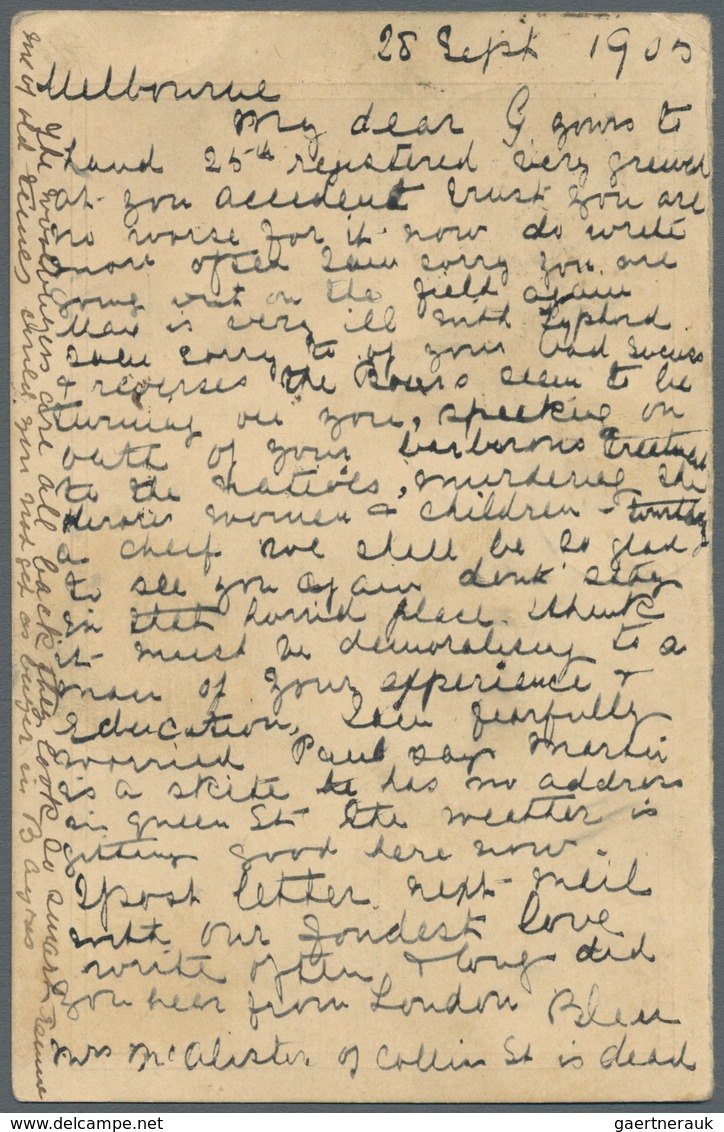 18638 Deutsch-Südwestafrika - Ganzsachen: 1905 (30.9.),  10 Pfg. GA-Karte, Antwortteil Der Doppelkarte Mit - German South West Africa