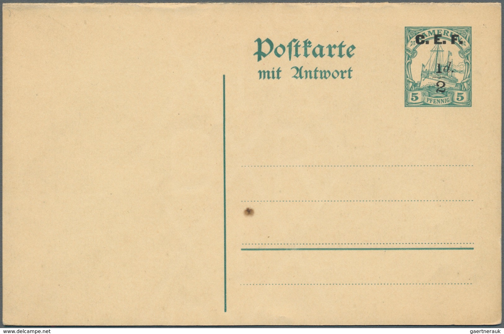 18674 Deutsche Kolonien - Kamerun - Britische Besetzung: 1915, Postal Stationeries, Group Of Three Unused - Cameroun