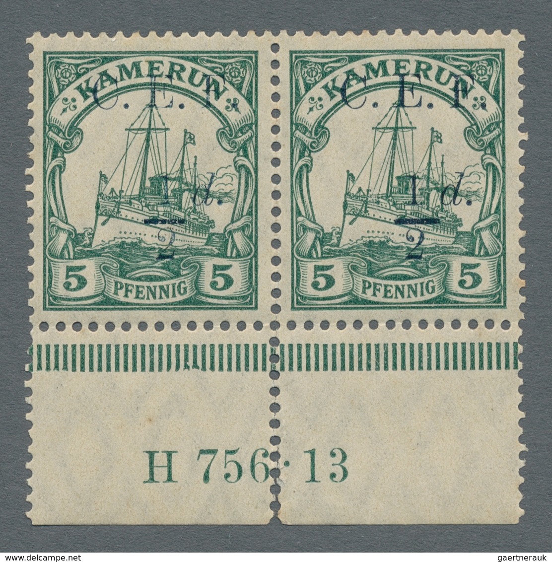 18676 Deutsche Kolonien - Kamerun - Britische Besetzung: 1915, Britische Besetzung Michel Nummer 2 Mit HAN - Cameroun