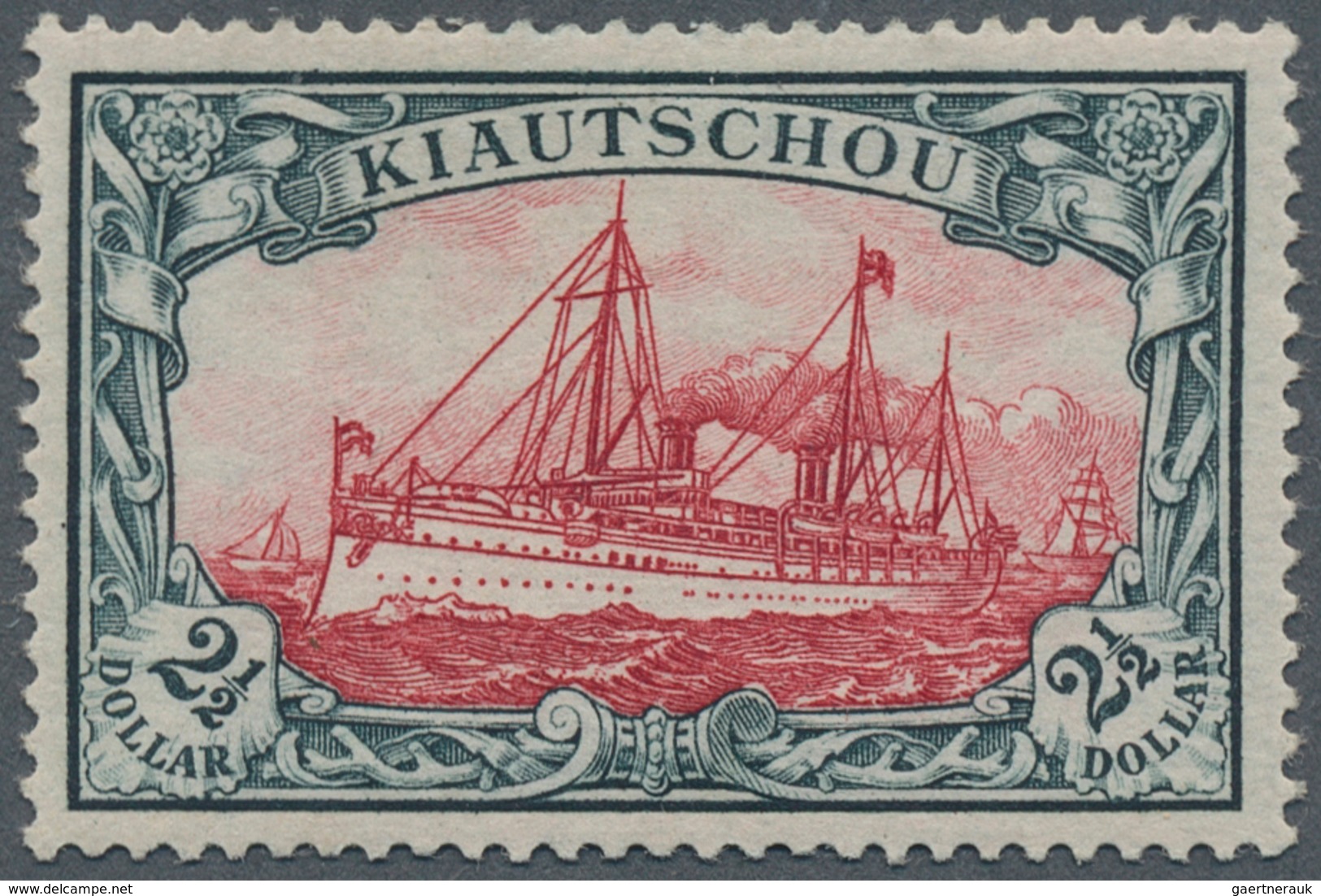 18720 Deutsche Kolonien - Kiautschou: 1905, 2 1/2 $ Kaiseryacht Ohne Wasserzeichen, Zähnung A, Ungebraucht - Kiautchou