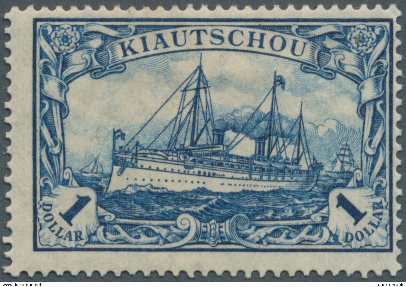 18725 Deutsche Kolonien - Kiautschou: 1905: 1 D Mit Wasserzeichen 1 Und PLATTENFEHLER "Wertziffer Kreuzwei - Kiauchau