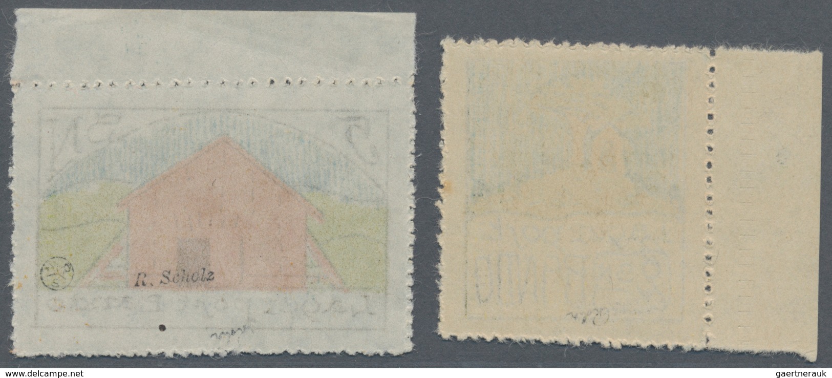 18737 Deutsche Kolonien - Kiautschou - Besonderheiten: 1918, Lagerpost Bando 2 S. Pos. 17 (left Margin) Si - Kiauchau