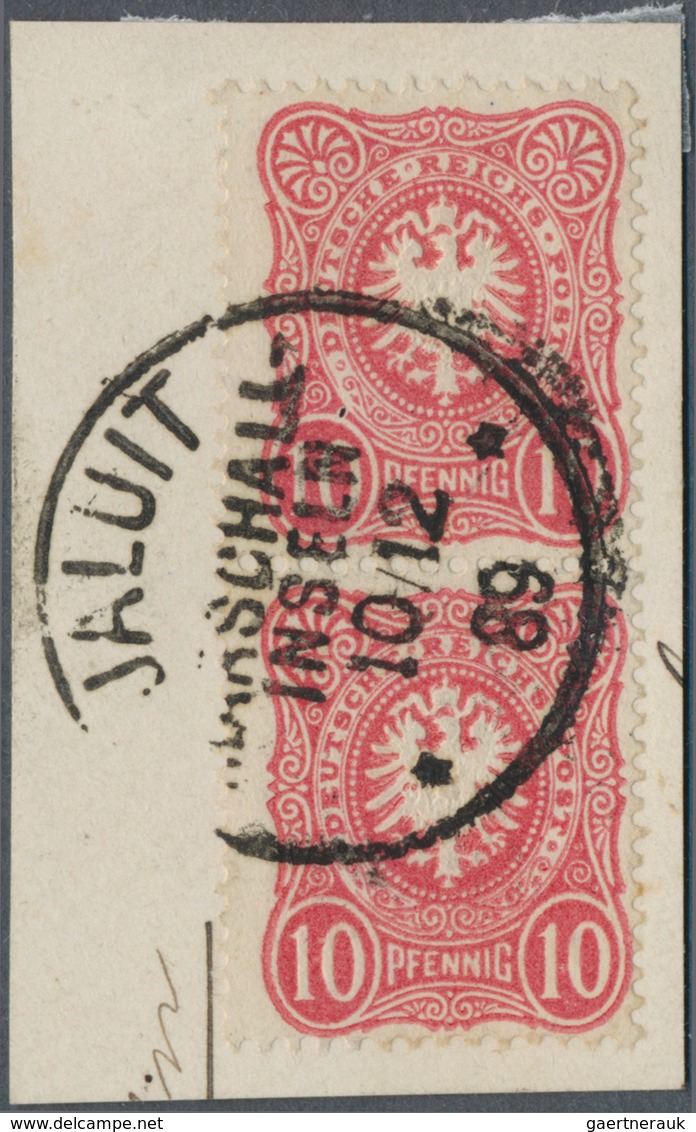 18754 Deutsche Kolonien - Marshall-Inseln - Vorläufer: 1889, 10 Pfg. Dunkelrosarot Im Senkrechten Paar Mit - Marshall