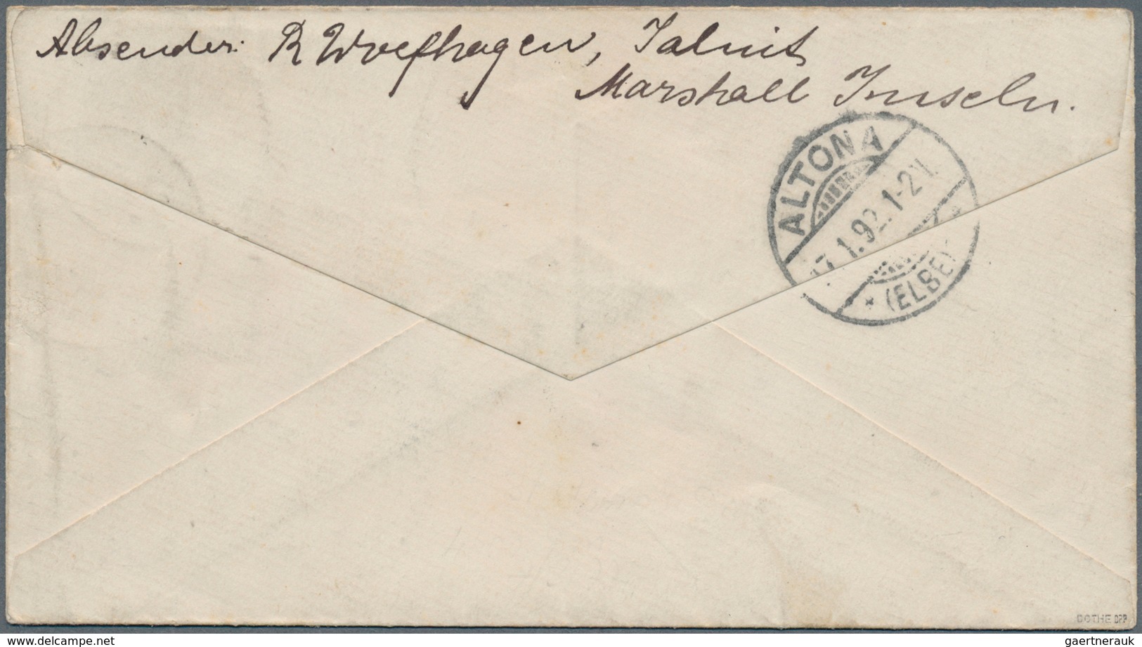 18755 Deutsche Kolonien - Marshall-Inseln - Vorläufer: 1889, 20 Pfg. Dunkelultramarin Mit Stempel "JALUIT - Marshall Islands