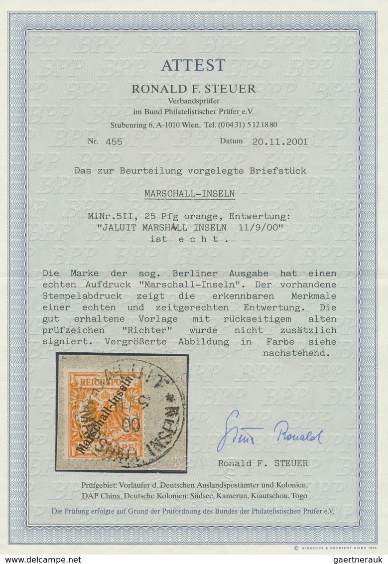 18764 Deutsche Kolonien - Marshall-Inseln: 1899, 3Pfg. - 25Pfg. Berliner Ausgabe, Gestempelt (JALUIT Stemp - Marshall Islands