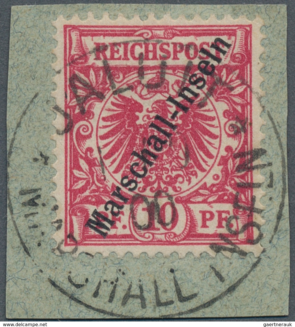 18766 Deutsche Kolonien - Marshall-Inseln: 1899, 10 Pfg. Berliner Ausgabe Lilarot Mit Stempel "JALUIT MARS - Marshall Islands