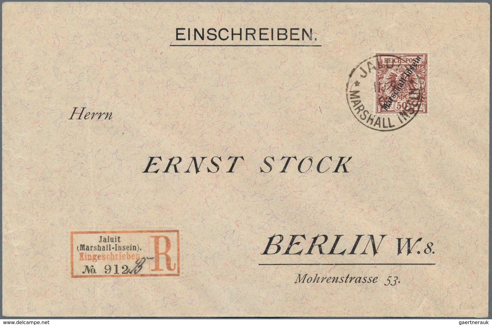 18771 Deutsche Kolonien - Marshall-Inseln: 1899, Krone/Adler 50 Pf. Mit Aufdruck "Marschall-Inseln" Berlin - Marshall Islands