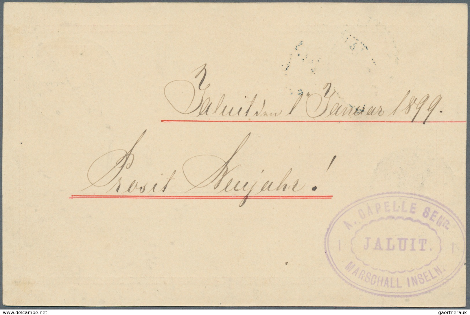 18787 Deutsche Kolonien - Marshall-Inseln - Stempel: "JALUIT MARSCHALL-INSELN 2.2.99", Zweimal Recht Klar - Marshall Islands