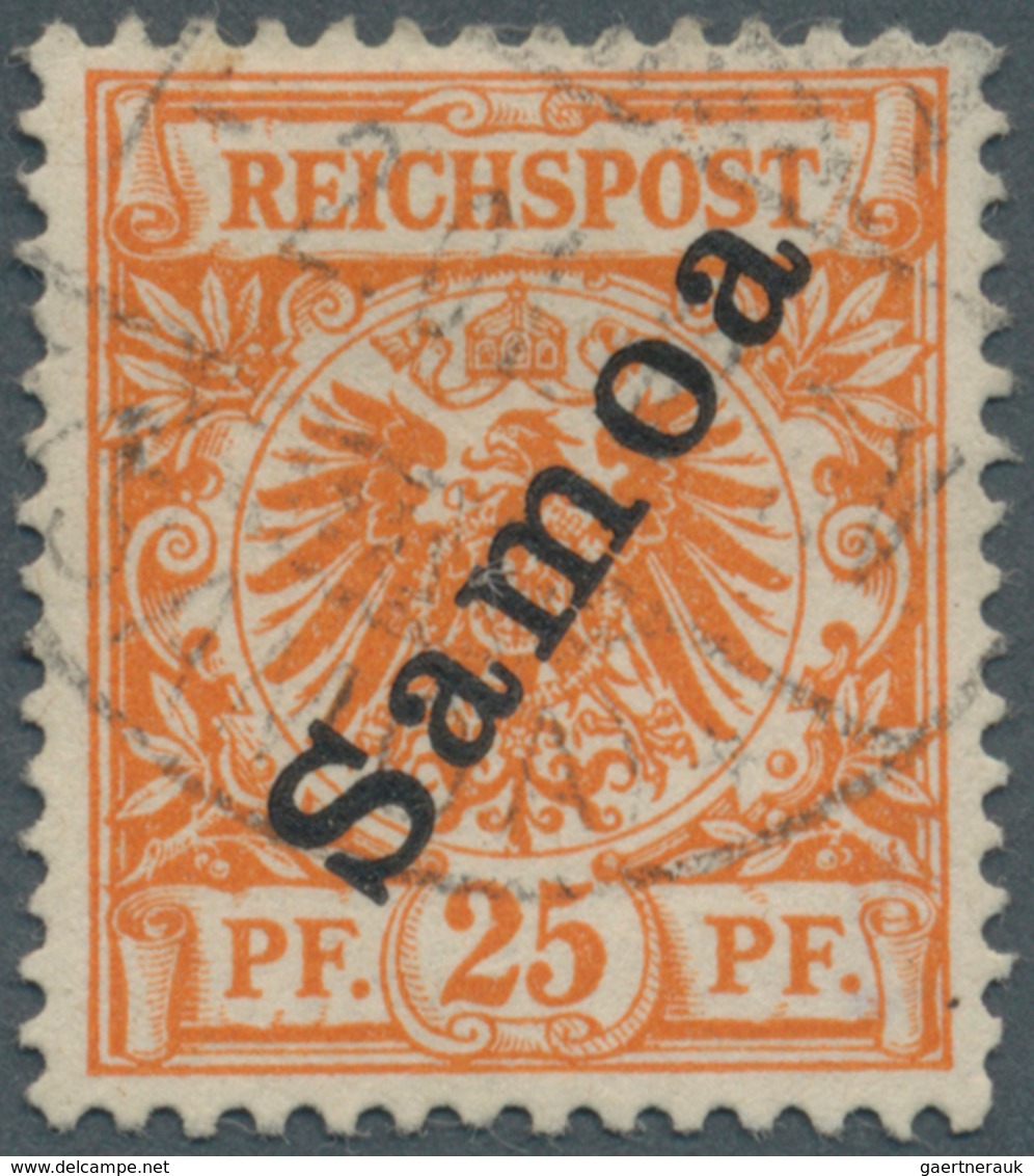 18798 Deutsche Kolonien - Samoa: 1900: 25 Pfg Mit Überdruck "Samoa" Mit Plattenfehler Der Urmarke "I In Re - Samoa