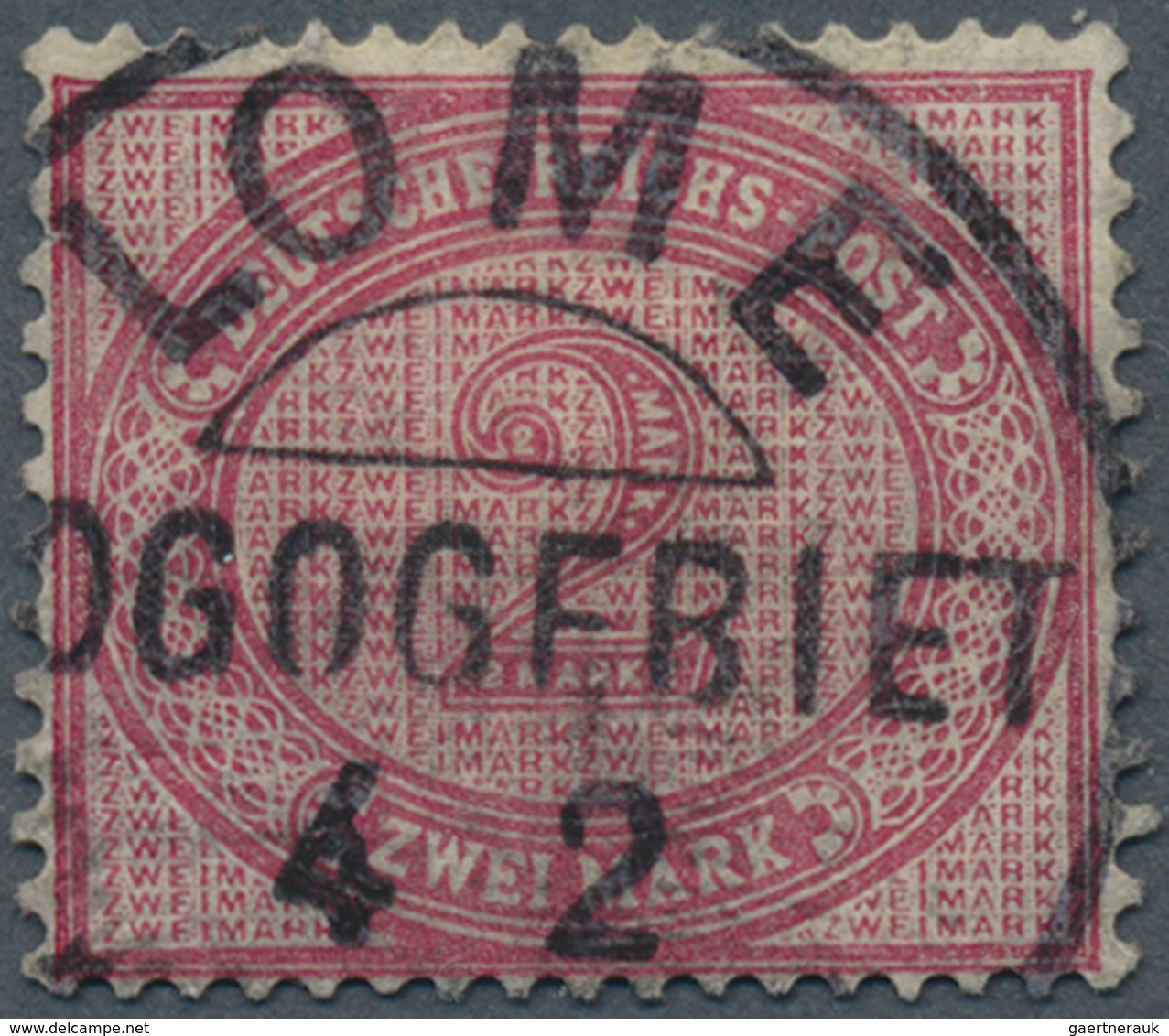 18814 Deutsche Kolonien - Togo-Vorläufer: 1888/91. 2 M Innendienst In C-Farbe Mittelrosalila, Gestempelt " - Togo