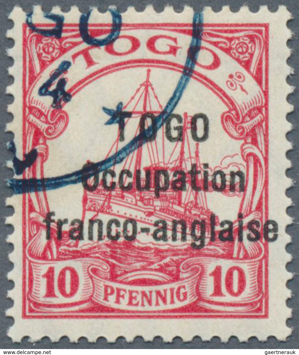 18835 Deutsche Kolonien - Togo - Französische Besetzung: 1915, 10 Pf Karminrot Mit Aufdruck Der Missionsdr - Togo