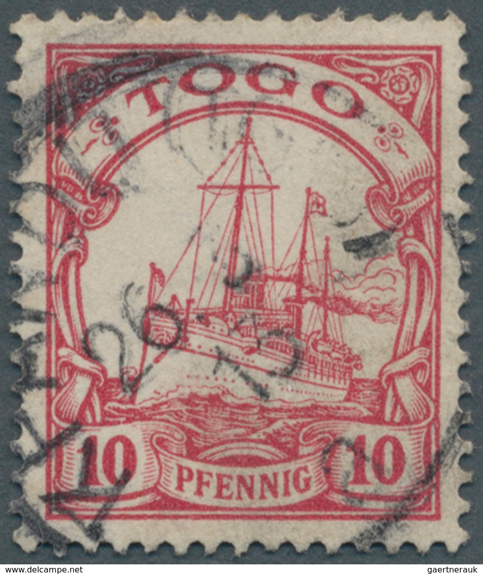 18842 Deutsche Kolonien - Togo - Stempel: 1913: "KPANDU (TOGO) A 26.3.13" Auf 10 Pfg "Kaiserjacht", Selten - Togo