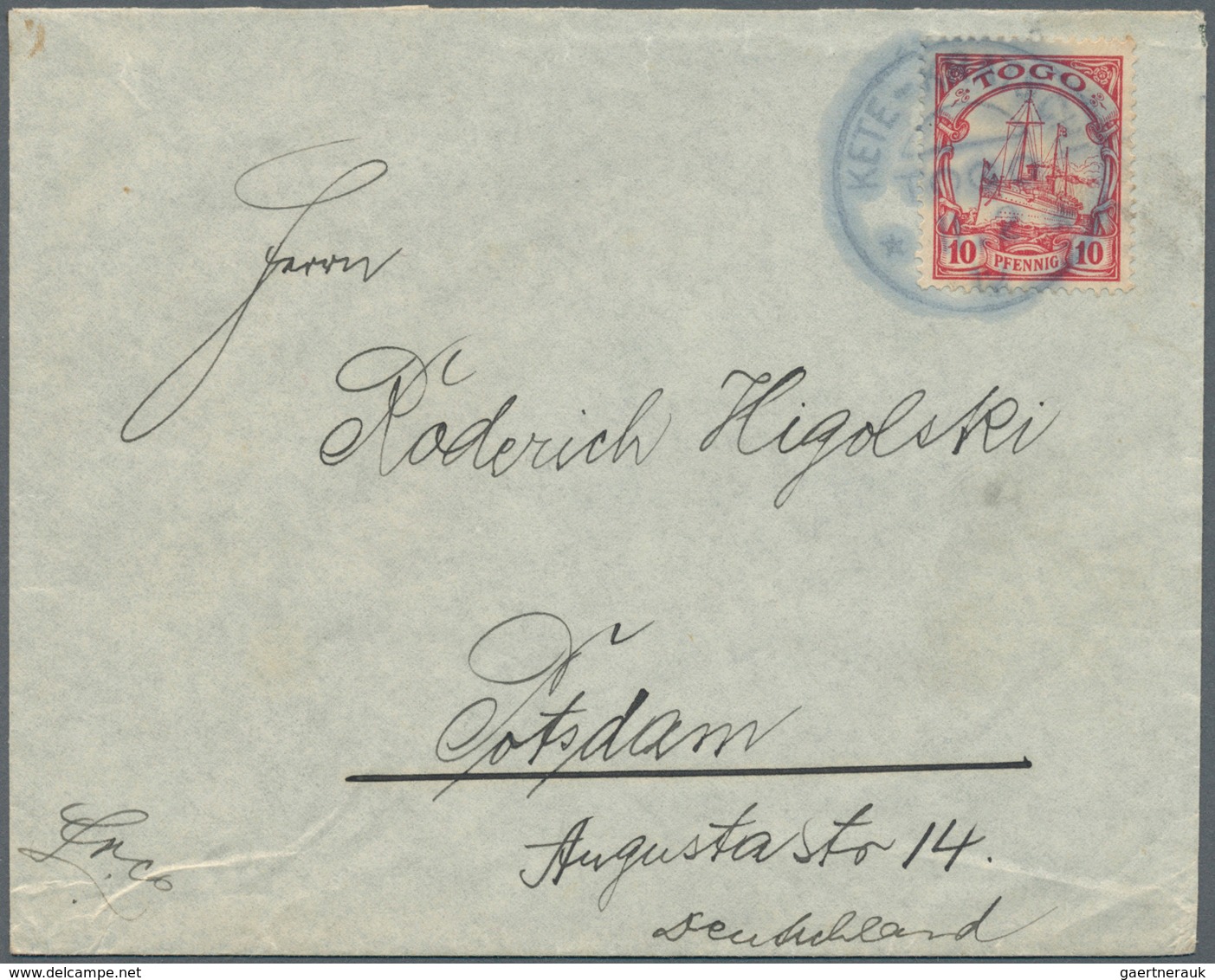 18843 Deutsche Kolonien - Togo - Stempel: "KRETE-KRATSCHI TOGO 11.2.12", Etwas öliger, Aber Klarer Abschla - Togo