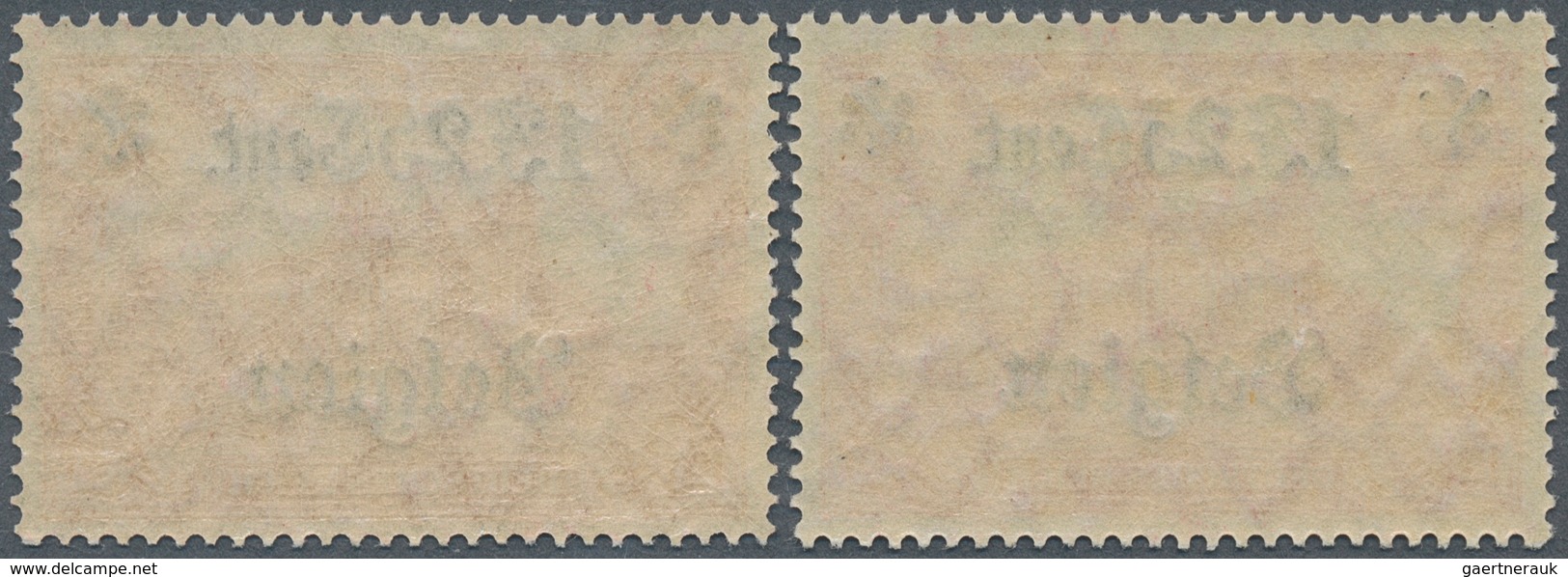 18850 Deutsche Besetzung I. WK: Landespost In Belgien: 1916, 1 F. 25 Cent. Auf 1 M, Aufdruck Glänzend Und - Occupation 1914-18