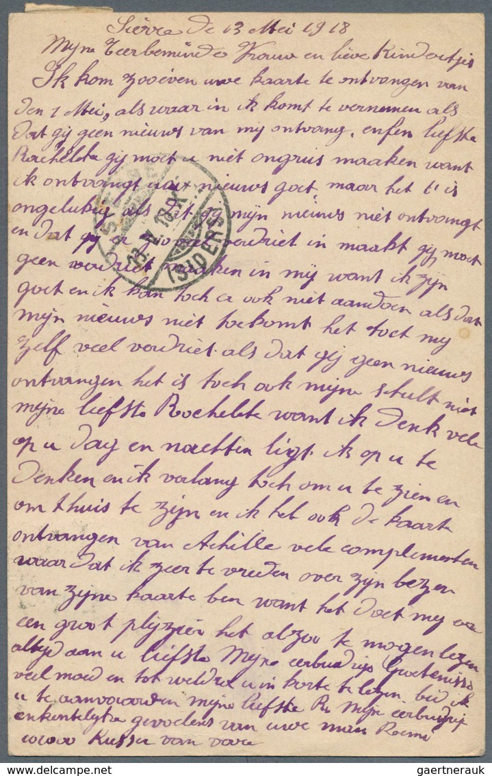 18851 Deutsche Besetzung I. WK: Landespost In Belgien: 1918, Schweiz: 10 C Ganzsachenkarte Mit Zfr 25 C St - Occupation 1914-18