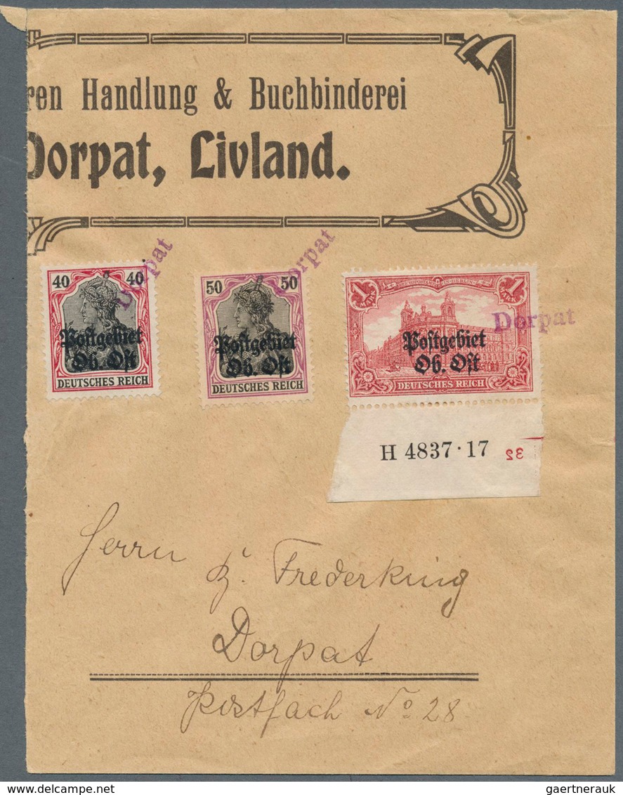 18855 Deutsche Besetzung I. WK: Postgebiet Ober. Ost: 1916: 1Mk Mit HAN H 4837.17 Und Plattennummer 32 Auf - Occupation 1914-18