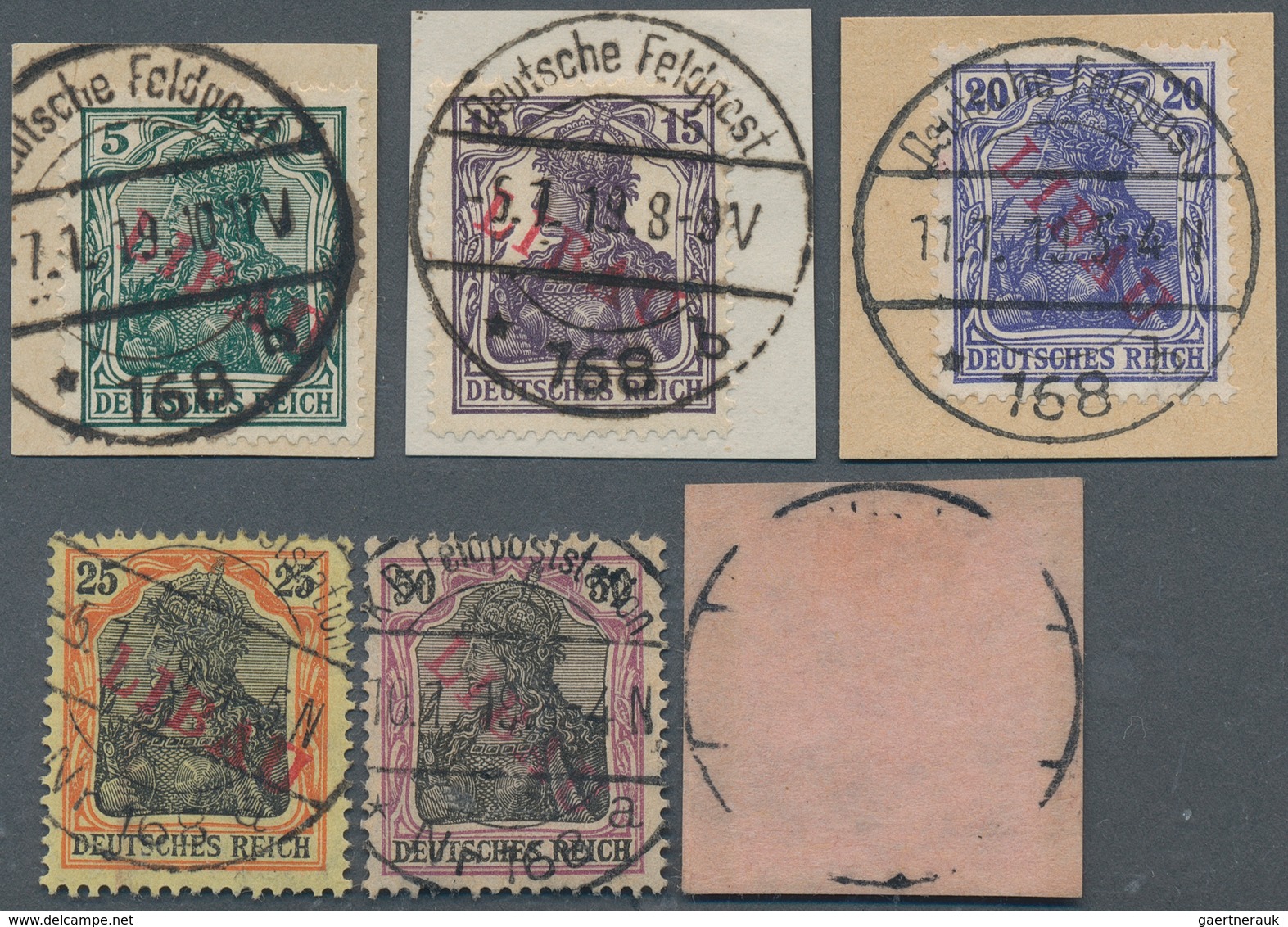 18860 Deutsche Besetzung I. WK: Postgebiet Ober. Ost - Libau: 1919, 5 Pf. Grün Und 15 Pf. Violett Bis 50 P - Occupation 1914-18