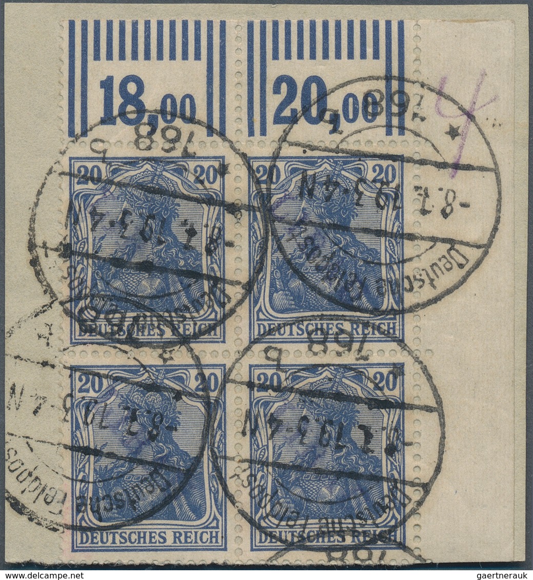 18863 Deutsche Besetzung I. WK: Postgebiet Ober. Ost - Libau: 1919, Freimarke 20 Pfg. Germania Mit Handste - Occupation 1914-18